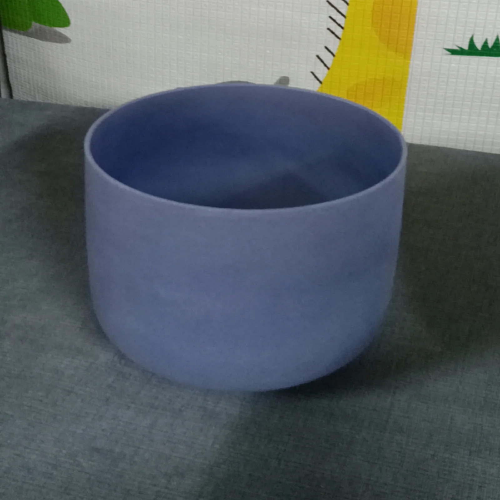 Hye-eun Sapphire Gemstone Morganite Fusion Frosted Quartz Crystal Singing Bowl 8 inch Rubber Mallet and O-Ring included