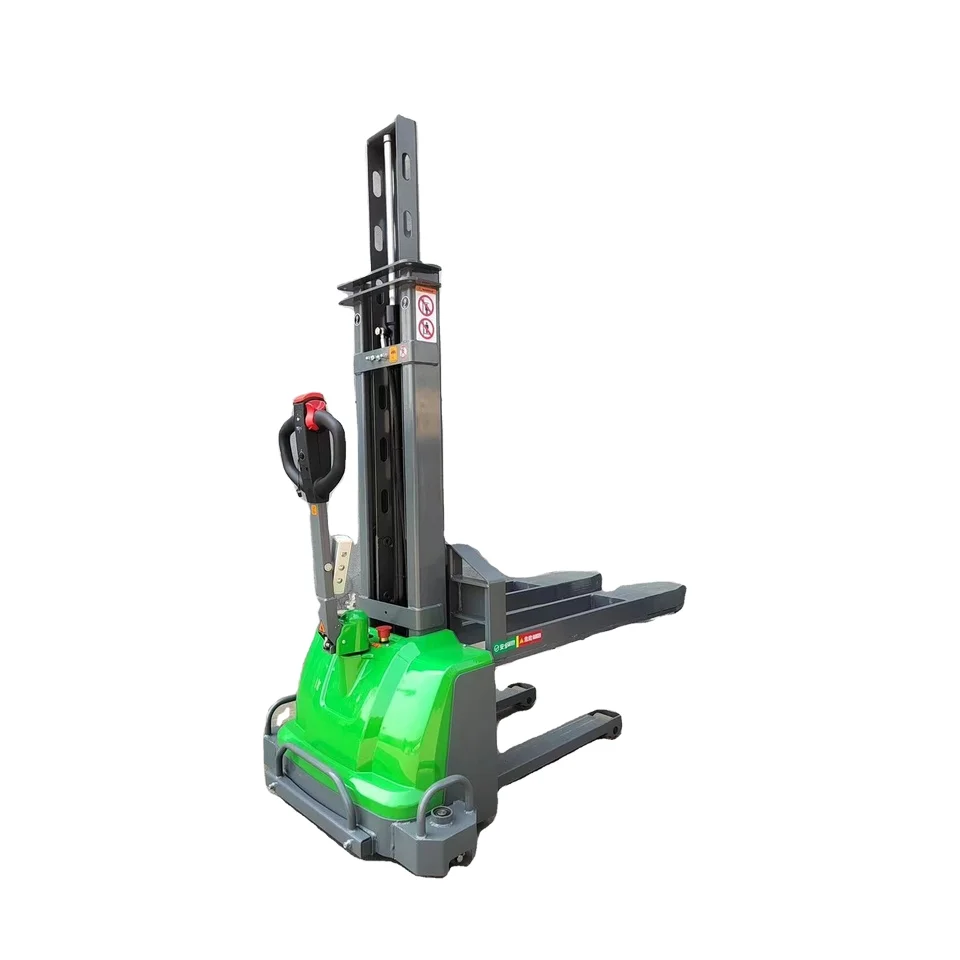 HELI Self Loading Stacker Electric Forklift 1300KG 1500kg Lift Capacity Portable Stacker for Warehouse Logistics Manufacturing