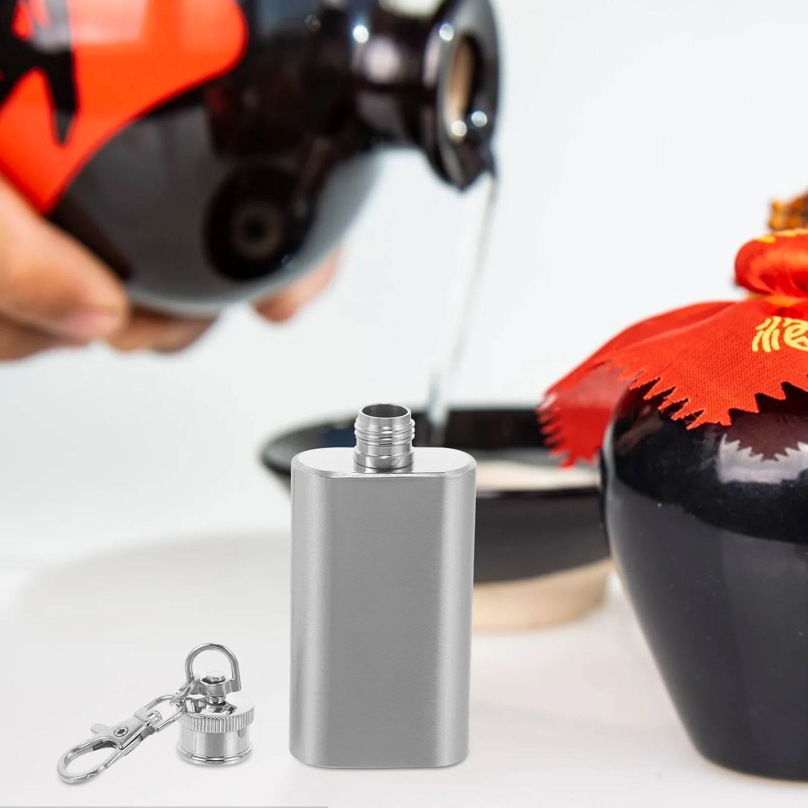 2 أوقية 56 مل قارورة جيب من الفولاذ المقاوم للصدأ تصميم مانع للتسرب للويسكي رم التنزه التخييم السفر قارورة الورك خفيفة الوزن مع #5