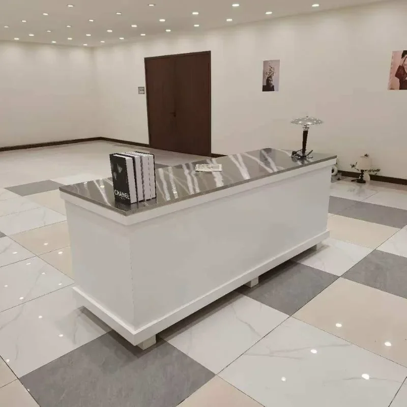 Clothing store checkout page Bar counter Women's clothing store Front desk Stainless steel counter store Small hairdresser Compa