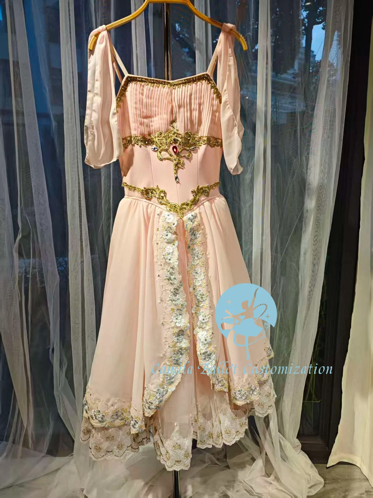 꽃 신의 각성 청소년 여신 변형 발레 롱 튤 스커트 전문 맞춤형 퍼포먼스 스커트 성인과 어린이