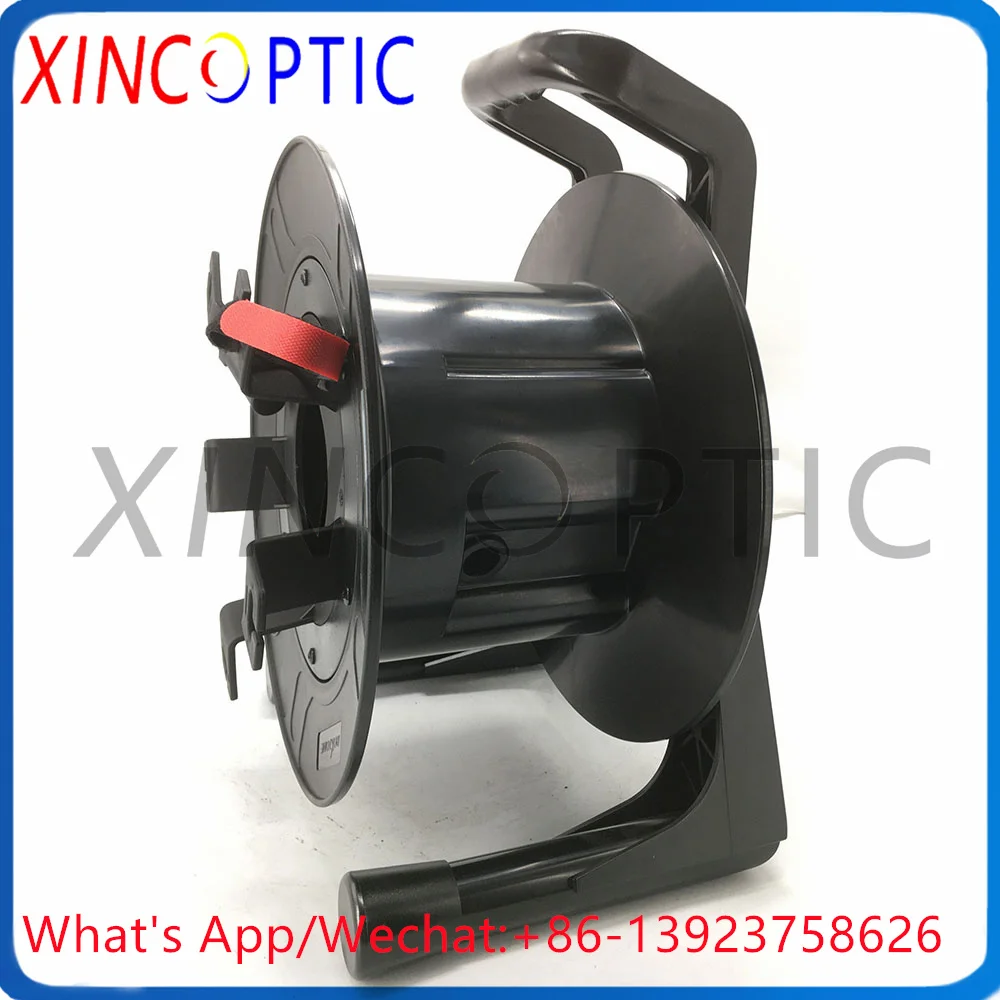 Robust PCD380 Fiber Optic Cable Reels with Winder 380mm,Unbreakable Plastic Audio Signal Mobile Car/Tow Spool Winding Drum