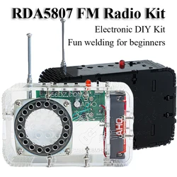 Zestaw radia FM RDA5807 Elektroniczny montaż radiowy DIY Ćwiczenie spawania Płytka drukowana Luźne części