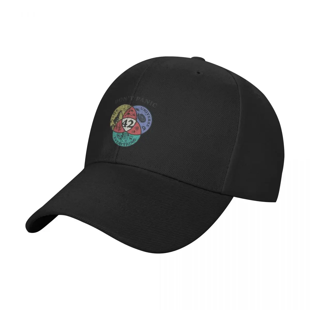 Venn Diagram: Life, the Universe & Everything Baseball Cap black fashionable Anime Golf Golf Men Women's