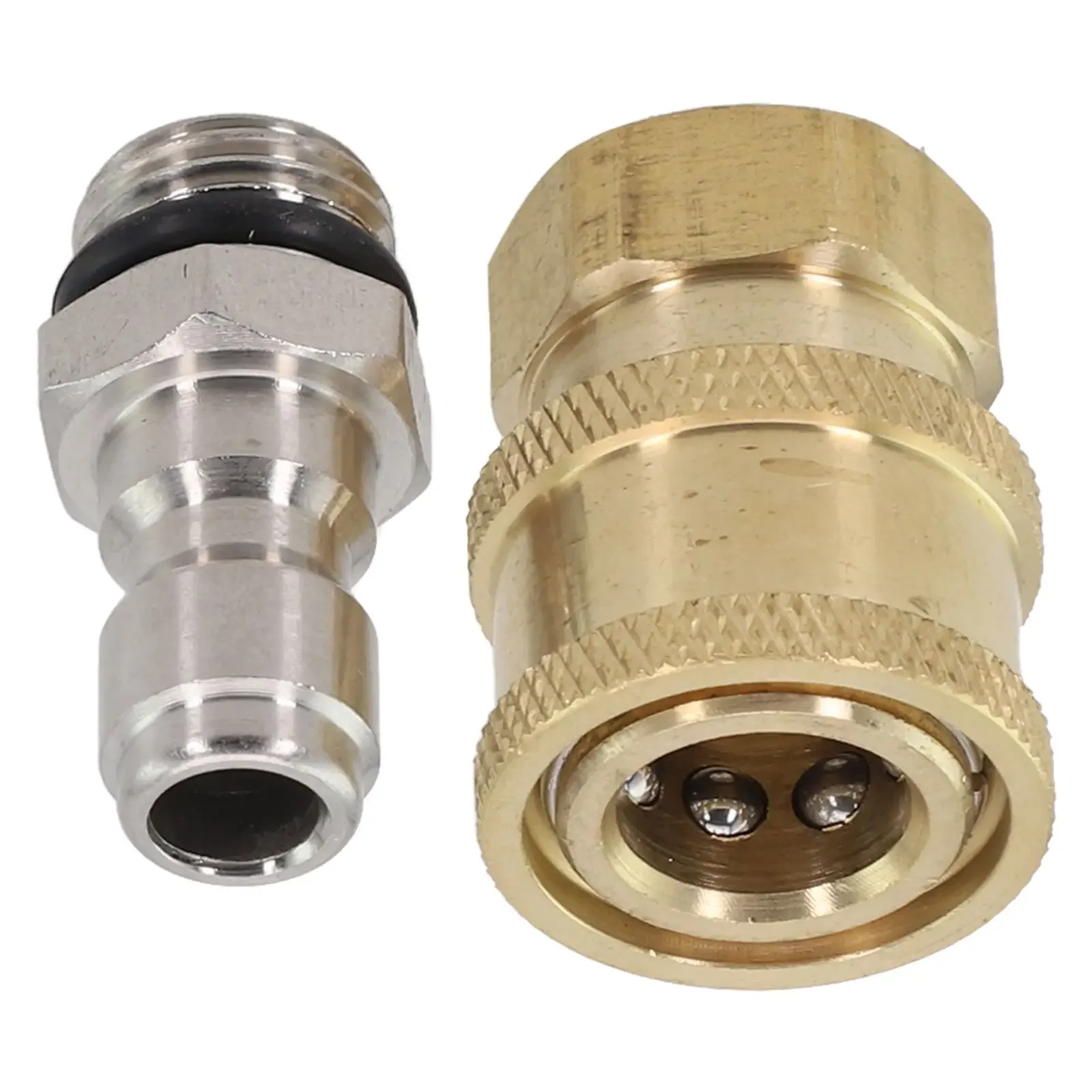 New Practical Adapter High Pressure Water Pistol Plug And Pull Quick Connector Stainless Steel 1/4 Foam Pot Plug