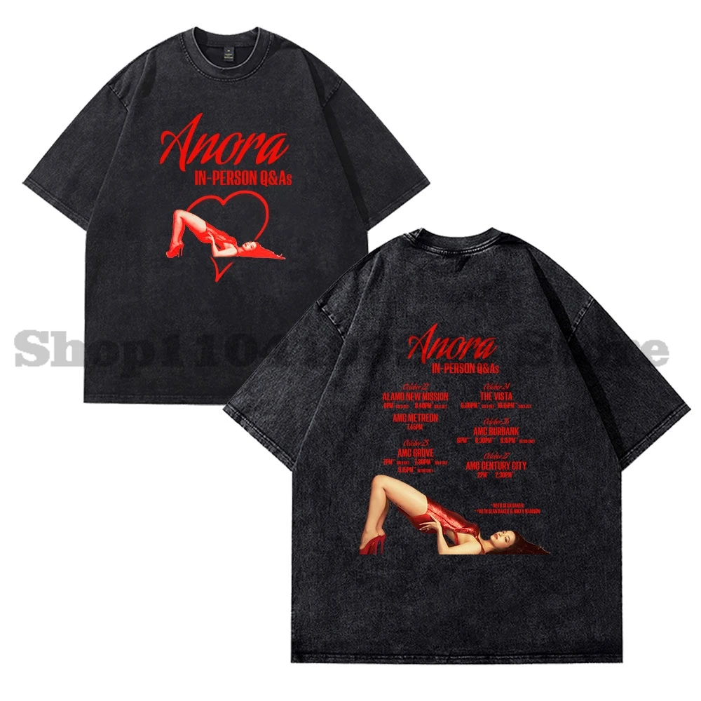 

Футболка Anora 2024 Movie Merch с круглым вырезом и коротким рукавом для мужчин и женщин, хлопковая винтажная стильная футболка 4