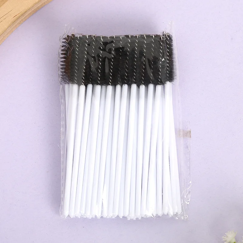 Hot -selling 100Bags/Set Eyelashes Small Brush Beautiful Eyelashes Combs Eyelashes Brush Combing