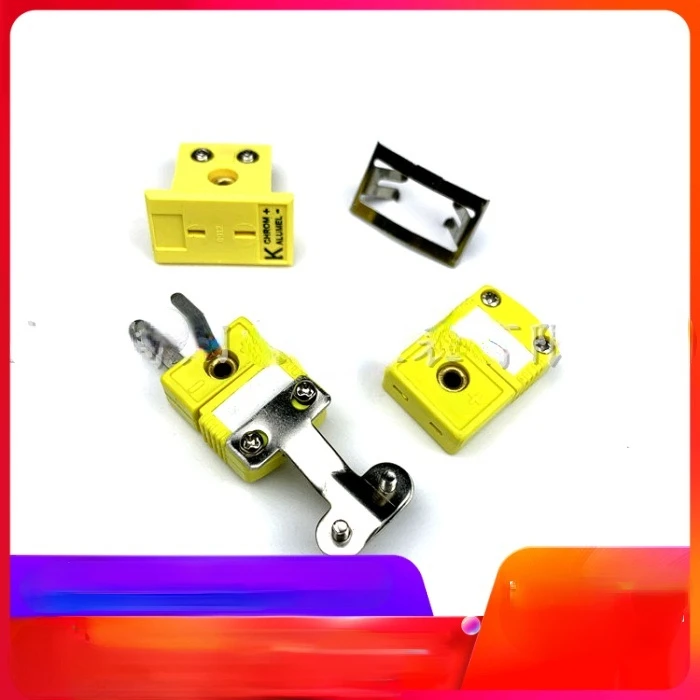 K-type Thermocouple Plug SMPW-K-M Connector MPJ-K-F Panel Socket Yellow Male and Female Plug