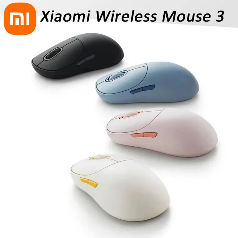 

Xiaomi Wireless Mouse 3 Color Version Bluetooth Dual Mode 2.4GHz 1200DPI Ergonomic Optical Laptop Computer Soft-tone Keying Game