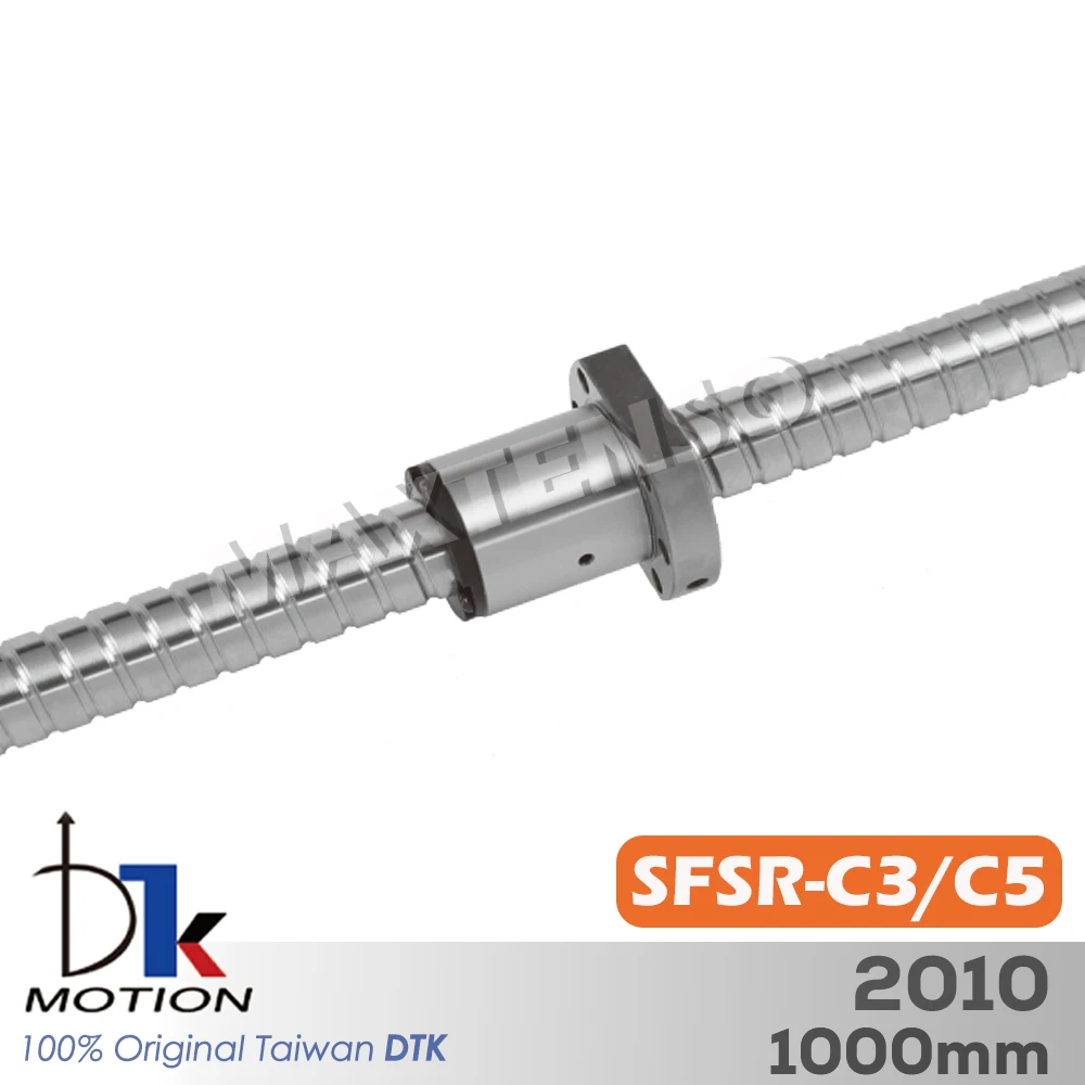 DTK Taiwan SFSR2010 Ground C5 C3 Low Noise High Speed Lead 10mm R20 Ball Screw Thread Shaft High Precision Flange CNC Spindle