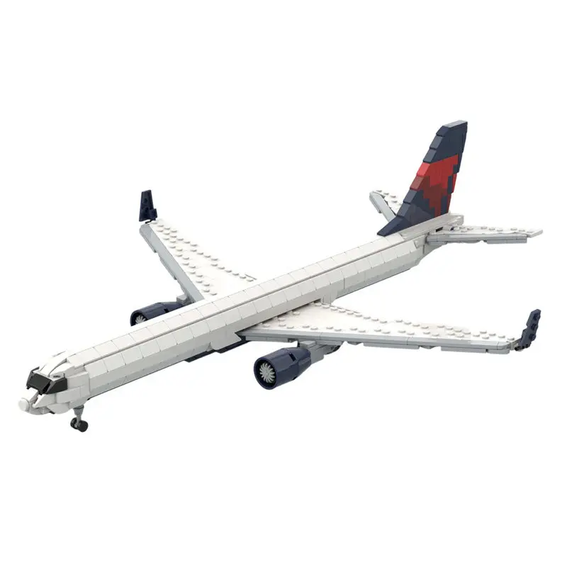 902pcs MOC Boeing 757 200 Delta Livery Promotional Airlines Model Building Block Modular Technology Construction Toys XMAS Gifts
