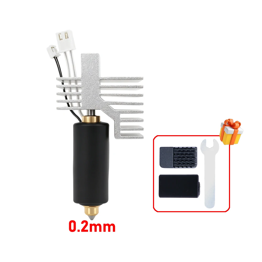 Upgrade Elegoo CC2 Hotend 0,2/0,4/0,6/0,8mm Montiertes Extruder-Hotend-Kit für Elegoo Centauri Carbon 2 Hot End / Centauri Nozzle