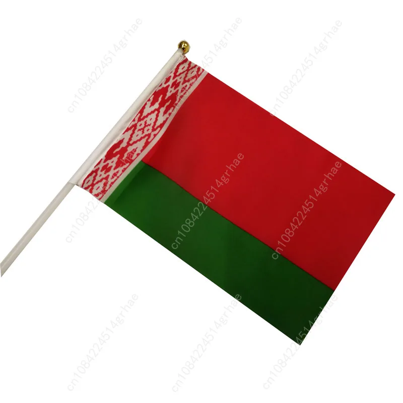 ベラルーシ手旗 ベラルーシ国旗 小型ミニ手持ち旗 10枚入り 14x21cm ワールドカップ スポーツイベント応援用手持ち旗