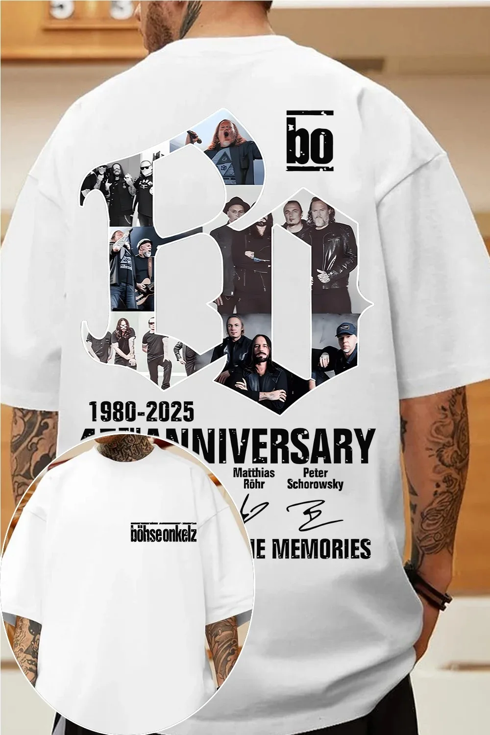 Bozhe Onkelz يجب أن يكون المشجعين جولة عالمية Mercah تي شيرت مطبوع كلاسيكي ألماني الشرير روك باند الأجهزة الطرفية الشارع الشهير القطن العصري #3