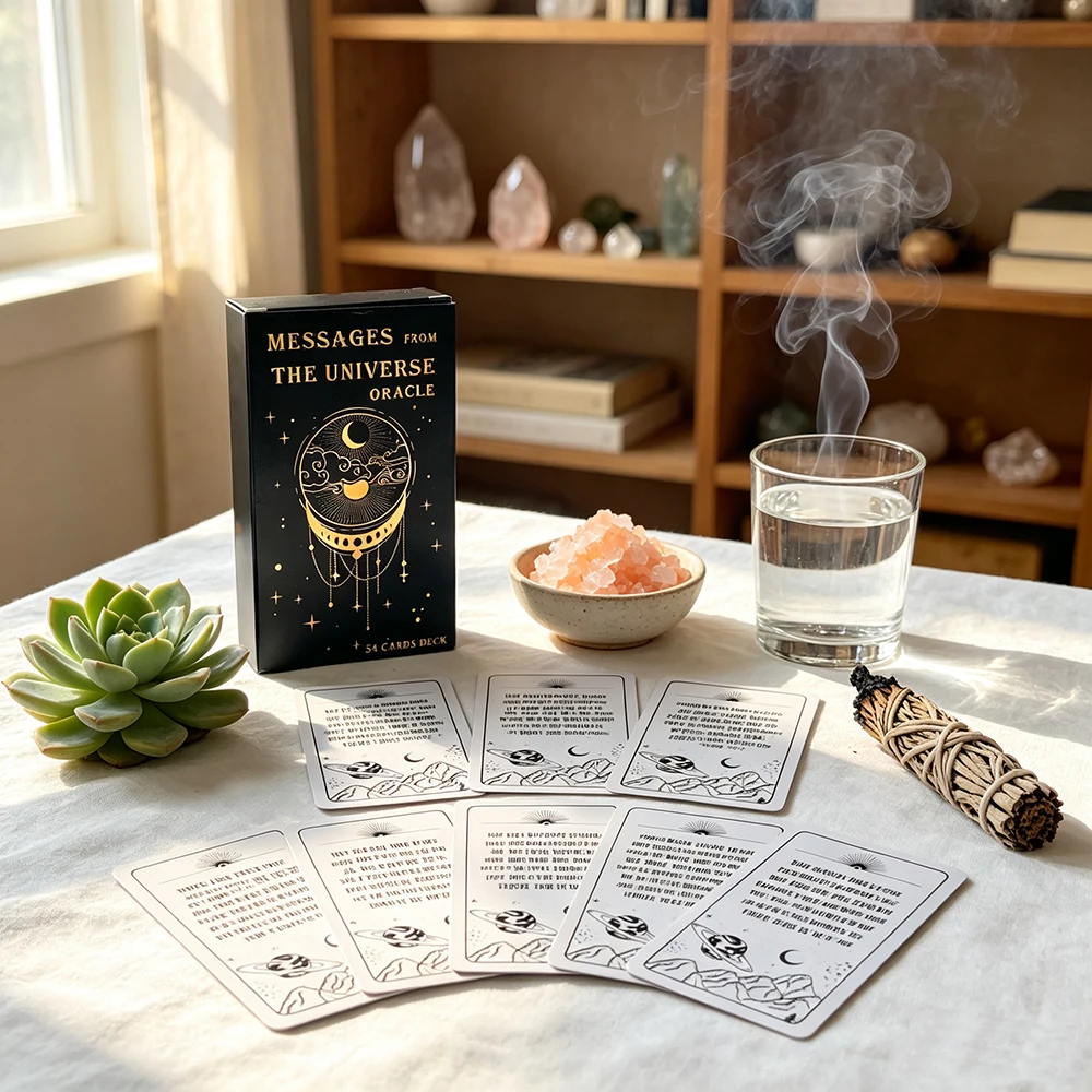 Messages From The Universe Oracle Cards 54 English Version Divination Spiritual Guidance & Daily Inspiration Cards for Beginners