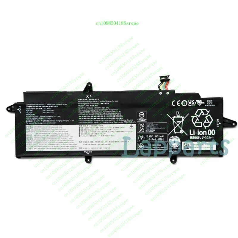 

Новый аккумулятор L20C4P73 L20L4P73 L20M4P73 для Lenovo ThinkPad X13 Gen 2"% Test"