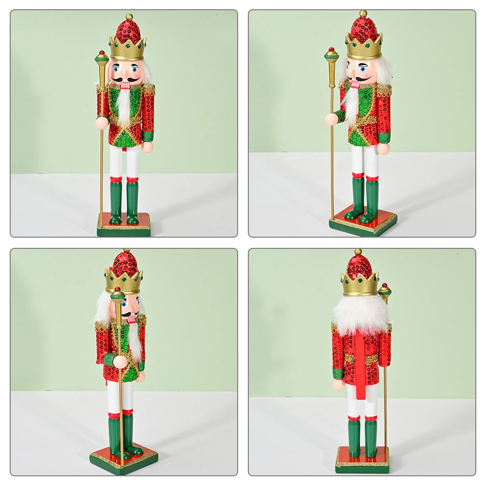 

Creative Wooden Home Decor Xmas Party Ornament Desktop Decoration Festival Gift Wood Nutcracker Soldier Craft Christmas