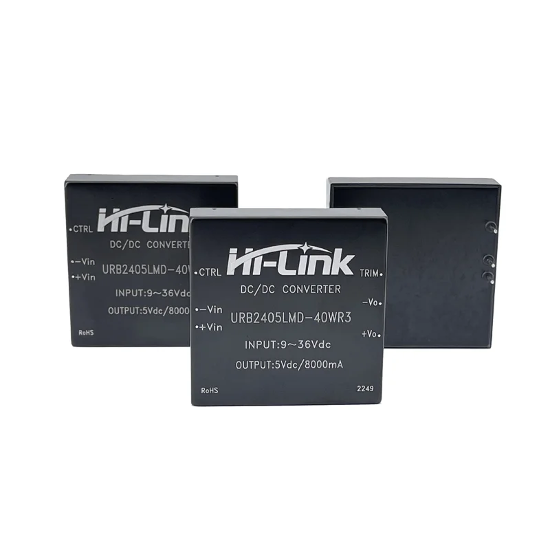 Hi-Link Original URB2405LMD/URB2412LMD-40WR3 9-36Vdc 40W 5V/12V/15V/24V DC Step-Down Power Supply Module