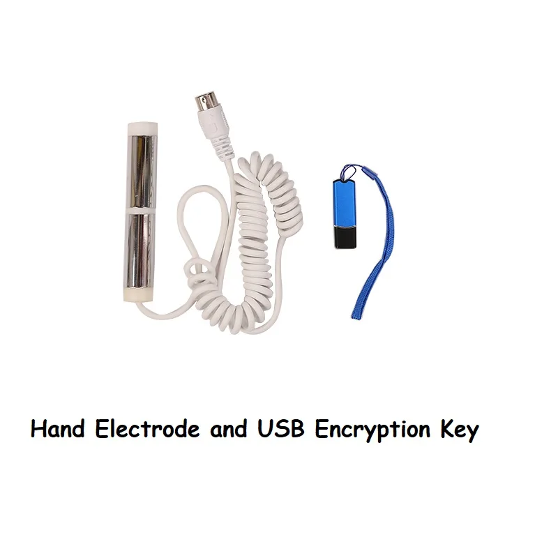 USB Encryption Pendrive and Hand Electrode For Quantum Resonance Magnetic Analyzer QMR998/D088/D066/D055/D044/D033 MODEL