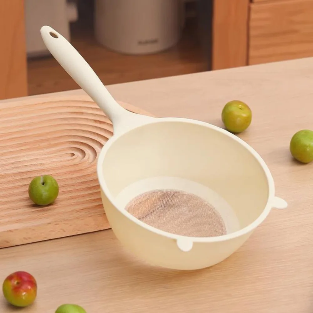 Portable Large Capacity Rice Drainer Strainer Plastic Reusable Fruit Vegetable Drain Basket Long Handle Rice Washing Basin