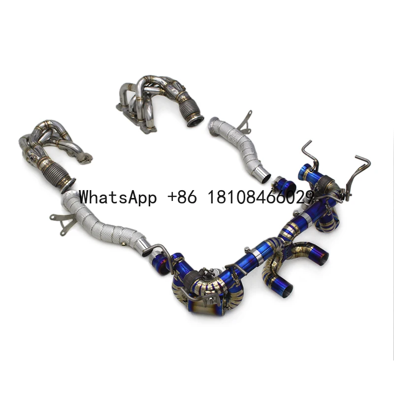 Exhaust System for Ferrari 458 V8 4.5 2013-2016 Engine  Exhaust Header Manifold Titanium Catback Muffler Full Exhaust System
