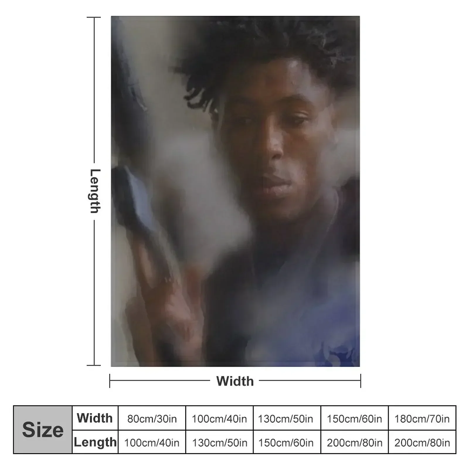 young, boy, never broke again,kentrell,rap,rapper,music,hiphop,gang,famous,poster,wall art,cool,print,canvas Throw Blanket