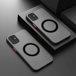 Translucent Magsafe Matte Phone Case for Samsung Galaxy A11 M11 A31 A21S A20 A30 A51 A71 A30S A50S A50 A10 A21 M31 Phone Cover
