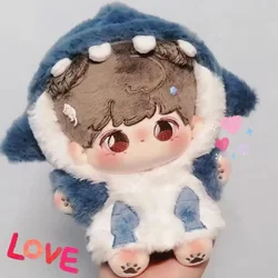 20cm Kawaii Shark Hoodie Super Cute Pajama Anime Plush Dress-up Cotton Dolls Clothes Puppet Replacement Cosplay Accessories Toys