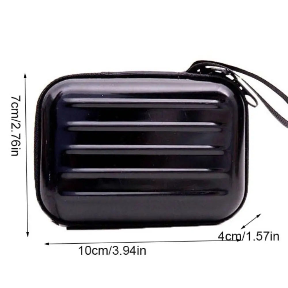 Cute Square Tinplate Coin Purse Zipper Headphone Bag Lipstick Storage Bag Change Purse Key Bag Suitcase Wallet Girls