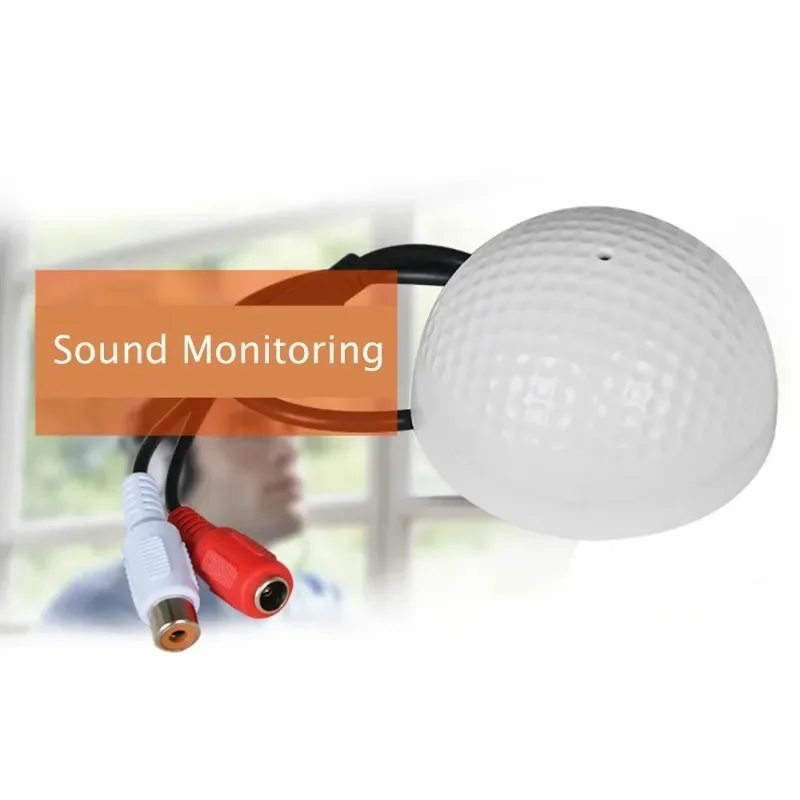 Monitoraggio Audio microfono Pickup Audio microfono Pickup Audio Monitor Audio a mezza sfera per telecamera di sicurezza di sorveglianza CCTV