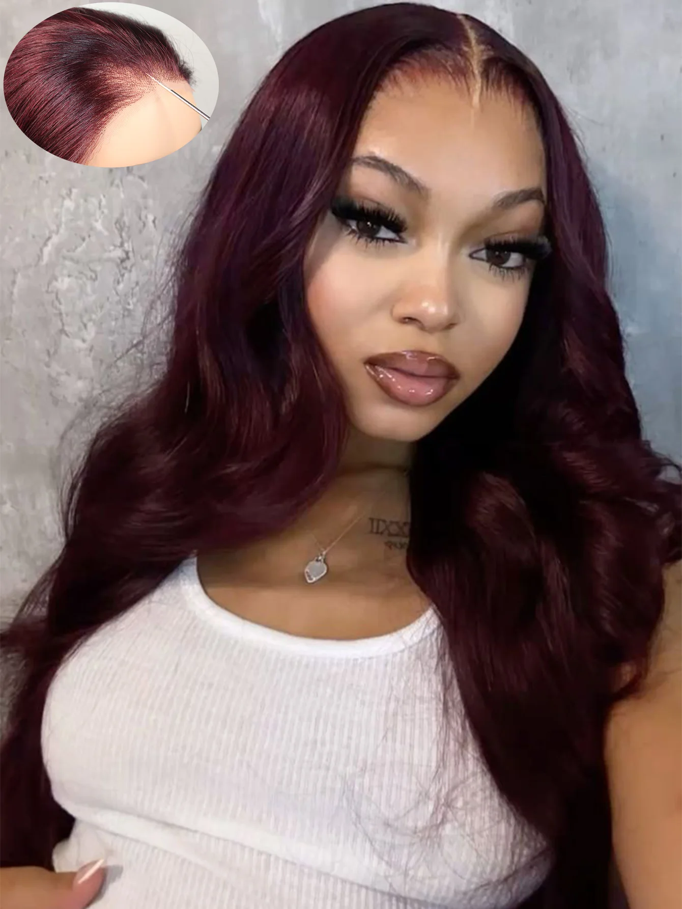 9x6 Burgundy Lace Front Wigs Ready To Go Glueless Wigs Human Hair Wigs Body Wave Ginger Lace Front Wigs Red Colored Pre cut Wigs