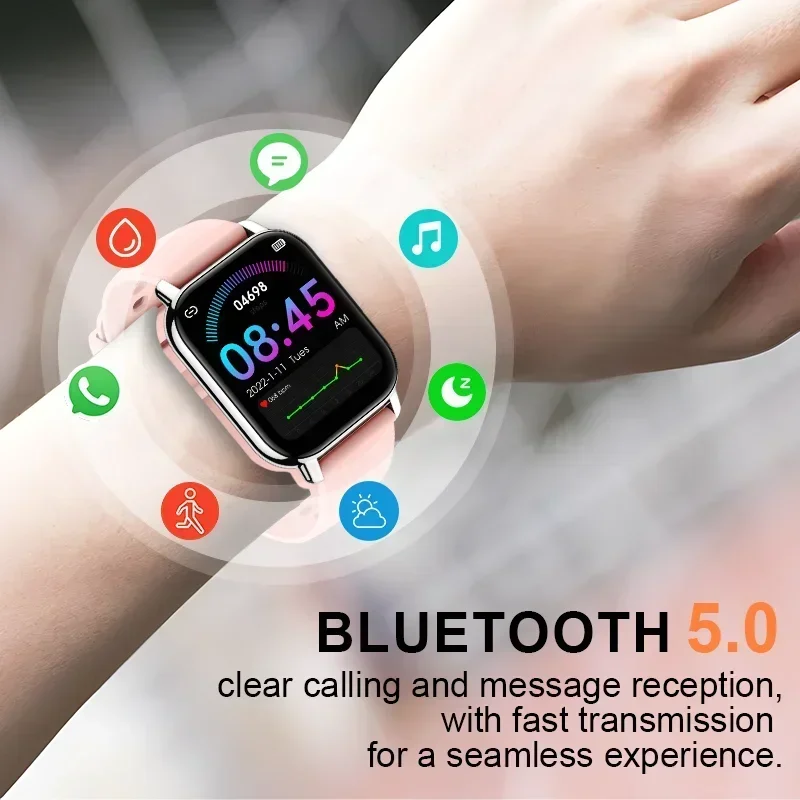 Sports Smartwatch for Women Bluetooth Calling Blood Oxygen Monitoring Waterproof Fitness Tracker and Health Tracking Features