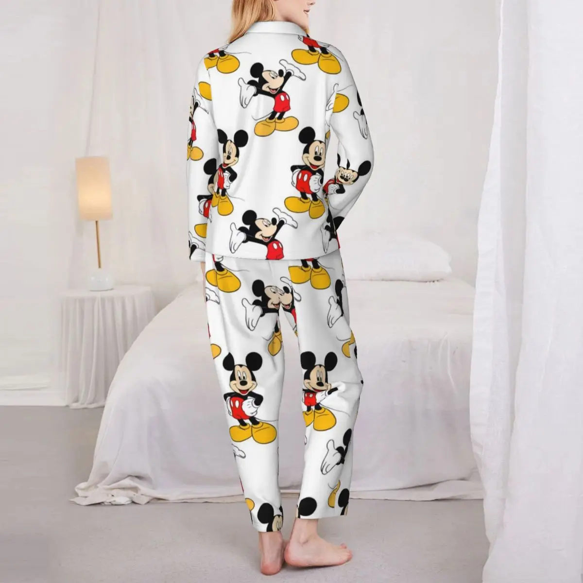 Disney Mickey Mouse Women Pajamas 2 Pieces Set Loungewear pyjama pour femme