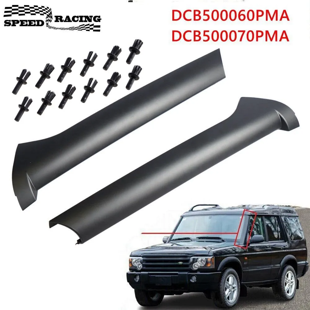 1 Pasang Cetakan Pilar Trim Luar Kaca Depan Kanan & Kiri untuk Land Rover Discovery 2 1999-2004 DCB500060PMA DCB500070PMA