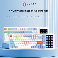 AJAZZ Akp815 Wired Short Axis Mechanical Keyboard Gasket RGB 81 Key 80% Layout Touch Screen Usb Wired Low Volume Ergonomics Gift