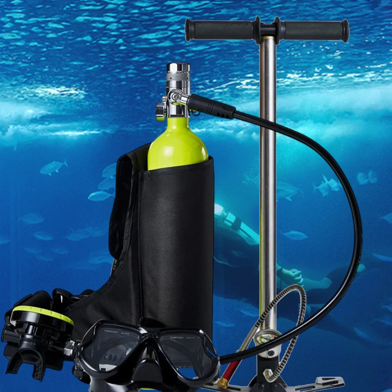 Small Aluminium Carbon Fiber 1L High Pressure 30MPa Tech Diving  Tank CE EPA Certified Scuba Diving Portable