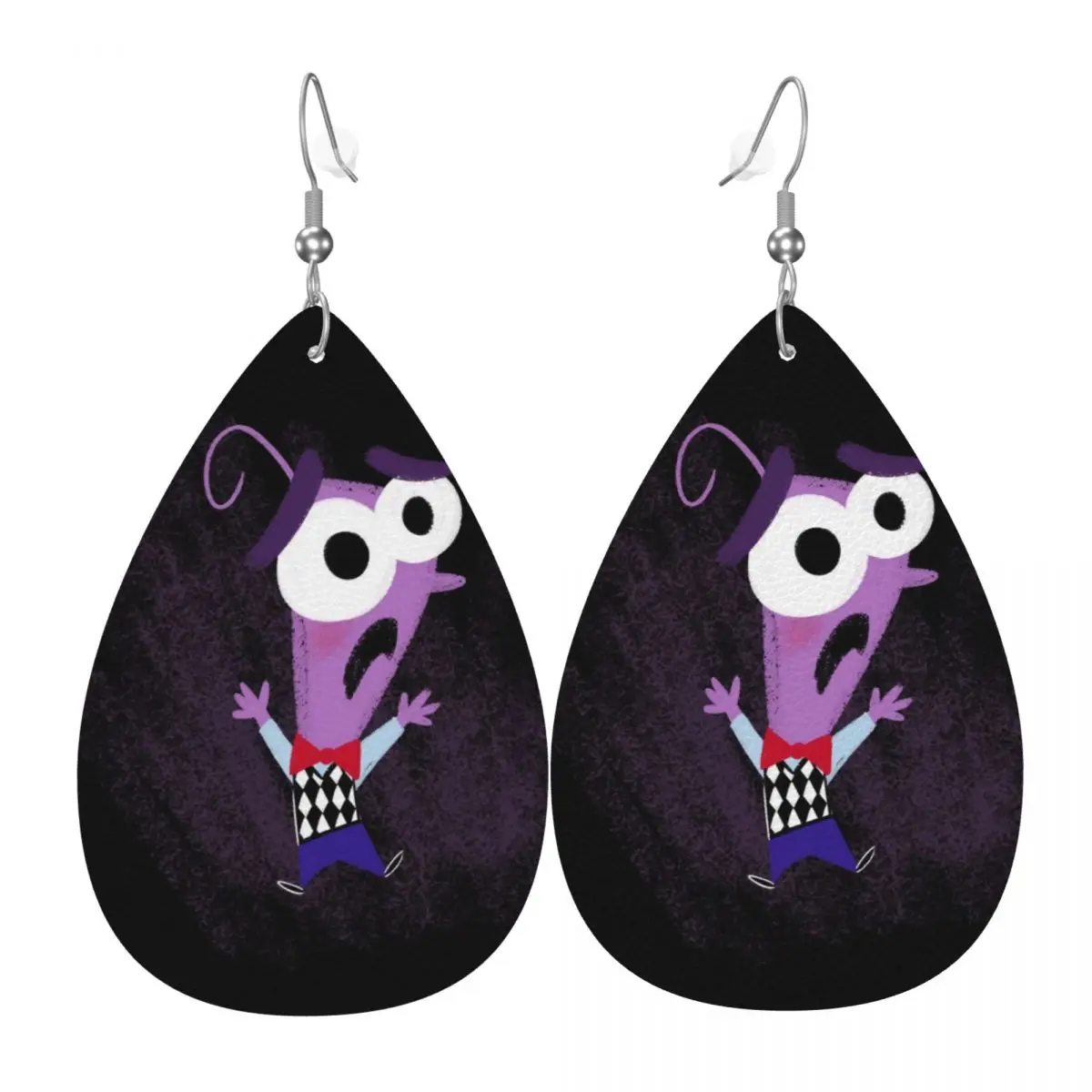 

Custom Inside Out Cartoon Leather Earrings for Women Dangle Earrings Jewelry Accessories