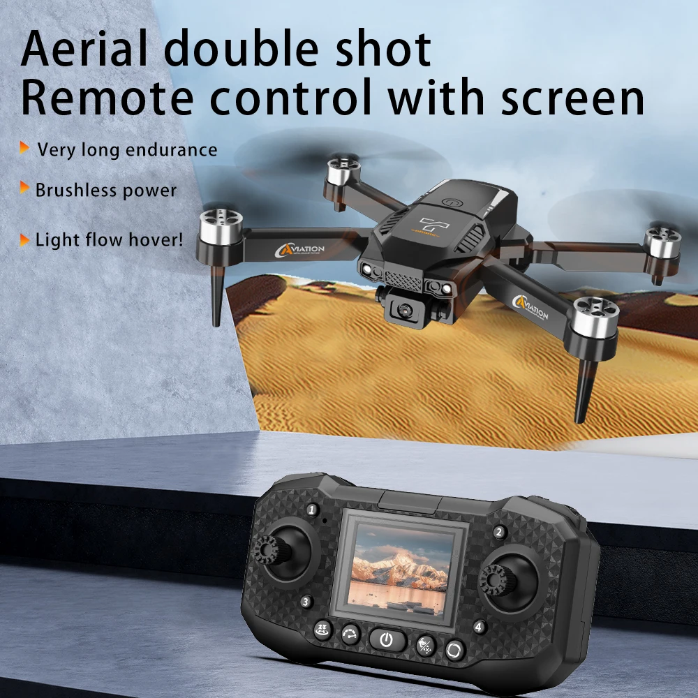 Drone 4K Kamera Profesional dengan Mode Tanpa Kepala Penghindar Rintangan Helikopter RC Wifi Hadiah Anak-anak Quadcopter Lipat