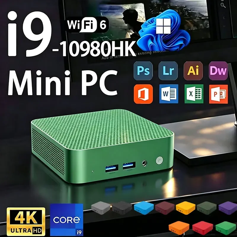 2026 Mini PC Core i9 10980HK Windows 11 Computer 16GB RAM 1TB M.2 SSD Portable Gaming Computer 60Hz 4K HD Mini Desktop PC Gamer