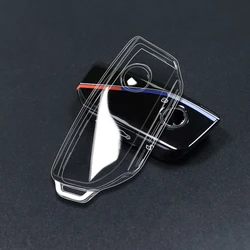 Clear Transparent TPU Soft Car Smart Key Cover Case For 2023 2024 BMW X1 iX XM X5 X6 X7 i7 Accessories Keyless Car Accessories