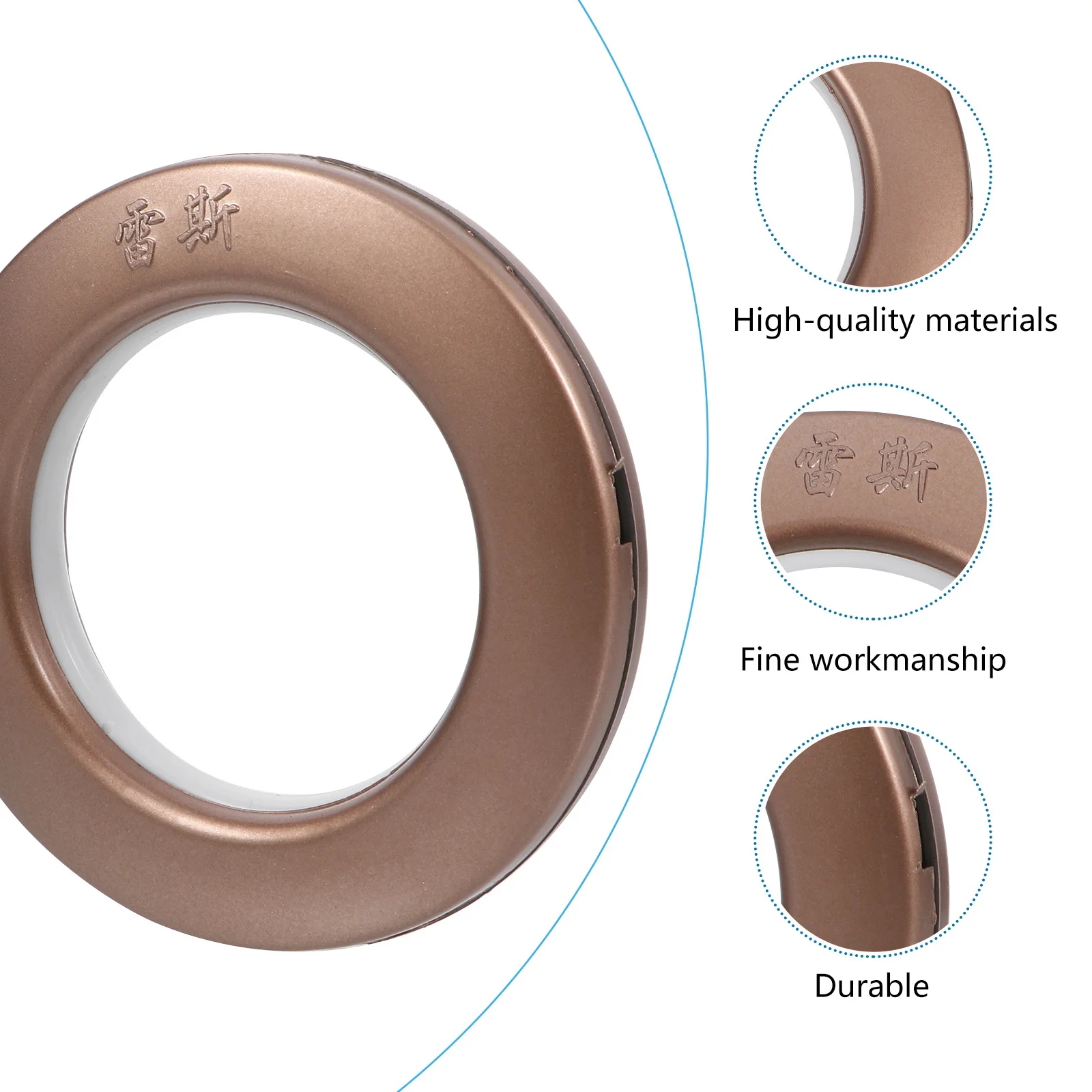 75 pezzi occhielli per tende anello scorrevole riutilizzabile in plastica senza attrezzi necessari scivolo liscio e silenzioso per tessuti velati per tendaggi