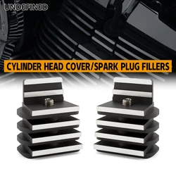 Motorcycles Finned Cover Spark Plug Fillers For 2006-2017 All Victory Cross Country Hammer Vegas Vision Ball Models