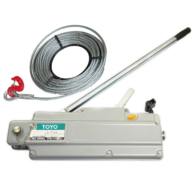 TOYO Brand Heavy Duty Wire Rope Pulling Hoist Tirfor 800KG 1600KG 3200KG 5400KG