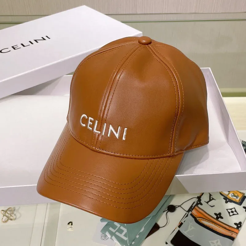 

Adjustable PU Leather Embroidered Initials Sun Hat for Date Night - Fashionable Outdoor Cap