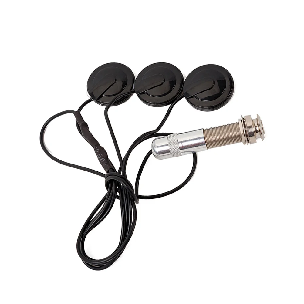 1Set Active Endpin Preamp Equalizer Piezo Pickup Gitar Akustik Hitam Senar Nilon Baja Berkualitas Tinggi Terlindung Rendah Kebisingan