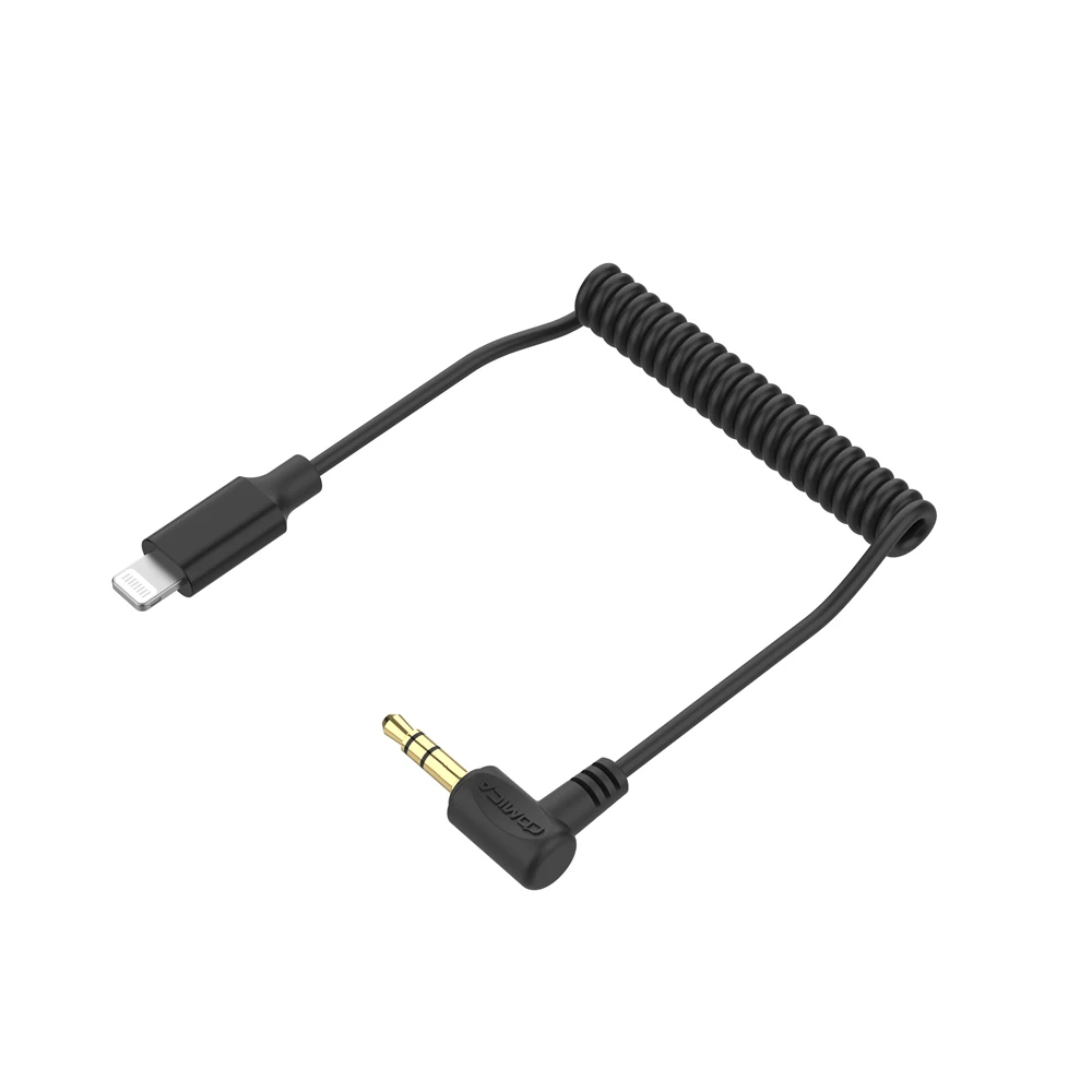 Comica CVM-D-MI 3.5mm TRS To Lightning Audio Output Cable For Android Smartphone Wireless Microphone