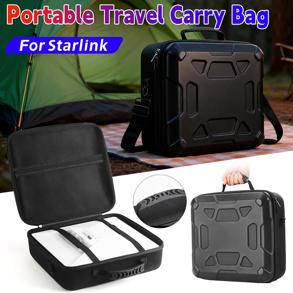 For Starlink Mini Shockproof Storage Bag Ultra-Light Protect Case Wear Resist Waterproof Power Cord Storage Handbag for Outdoor