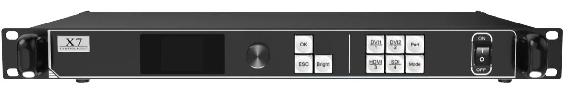 Sistema de control profesional del procesador de vídeo LED Colorlight X7 diseñado para aplicaciones de ingeniería LED