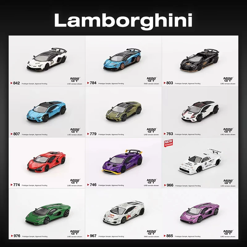 MINIGT 1:64 Porsche 911 GT3 ฿ GTR R34 Kenmeri KUMA KPGC110 Lamborghini Aventador รถ Diecast รุ่นของเล่น