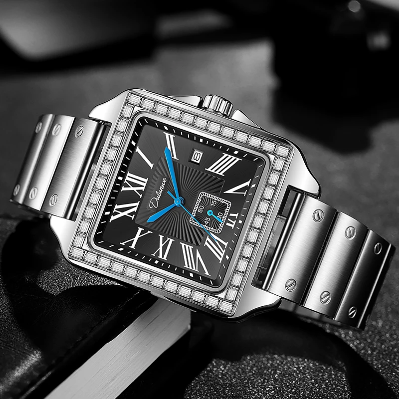 

Dulunwe Original Automatic Mechanical Watch Men Stainless Steel Watch Luminous Waterproof Men's Watch Reloj Hombre New